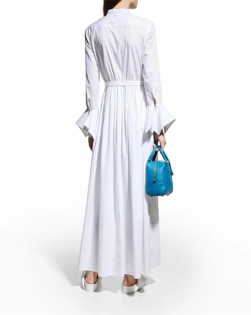 商品ROSETTA GETTY|Ruffle-Cuff Belted Maxi Shirtdress,价格¥2889,第4张图片详细描述