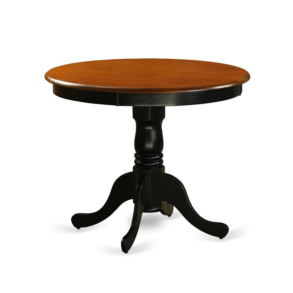 商品East West Furniture|3  PC  Dining  Table  with  2  Wood  Chairs  in  Black  and  Cherry,价格¥3353,第3张图片详细描述