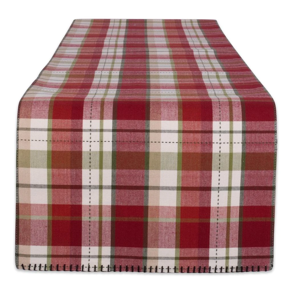 DII Mountain Trail Plaid Reversible Embellished Table Runner 14x108 商品