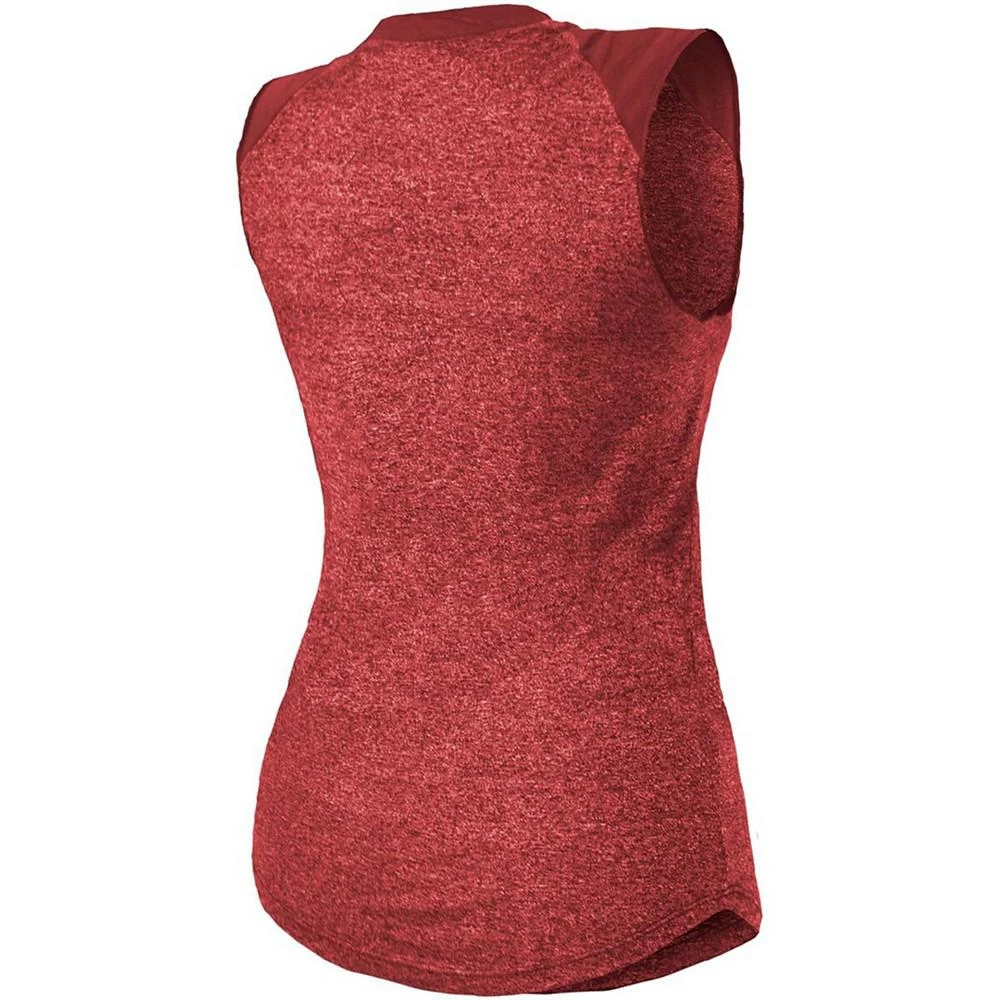 商品Majestic|Women's Red Kansas City Chiefs Retro Tri-Blend Raglan Muscle Tank Top,价格¥223,第2张图片详细描述