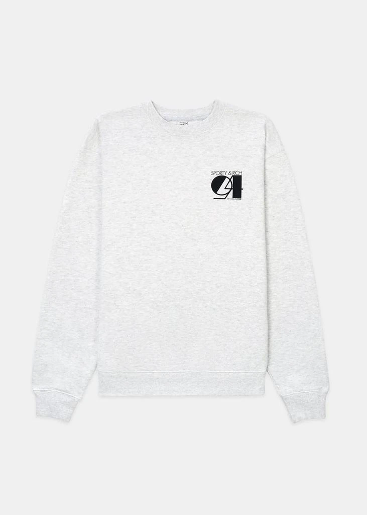 商品Sporty & Rich|Sporty & Rich Heather Grey Studio Sweatshirt,价格¥651,第1张图片