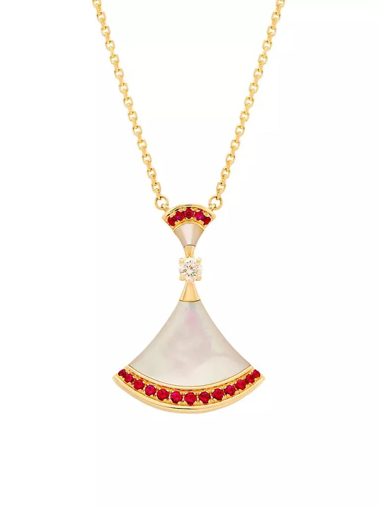 商品BVLGARI|​Divas' Dream 18K Rose Gold, Mother-Of-Pearl & Diamond Pendant Necklace,价格¥34981,第1张图片