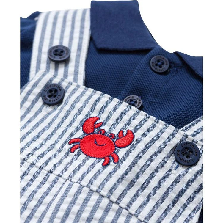 商品Little Me|2-Pc. Cotton Polo Shirt & Crabs Overall Set, Baby Boys (0-24 months),价格¥120,第5张图片详细描述