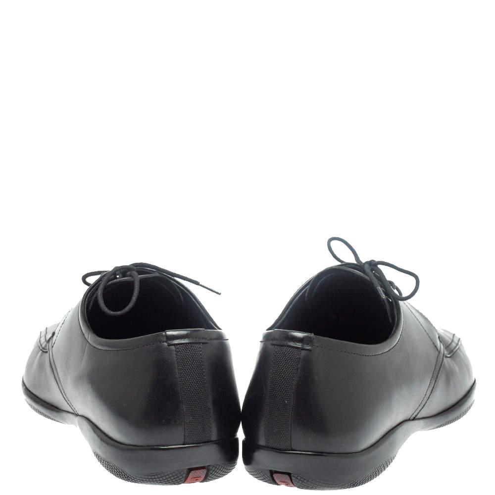 Prada Sports Black Leather Lace Up Derby Size 41.5商品第5张图片规格展示