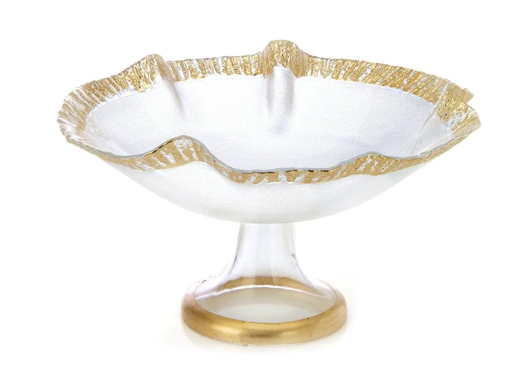 商品Classic Touch Decor|12" Scalloped Bowl with Gold,价格¥594,第1张图片