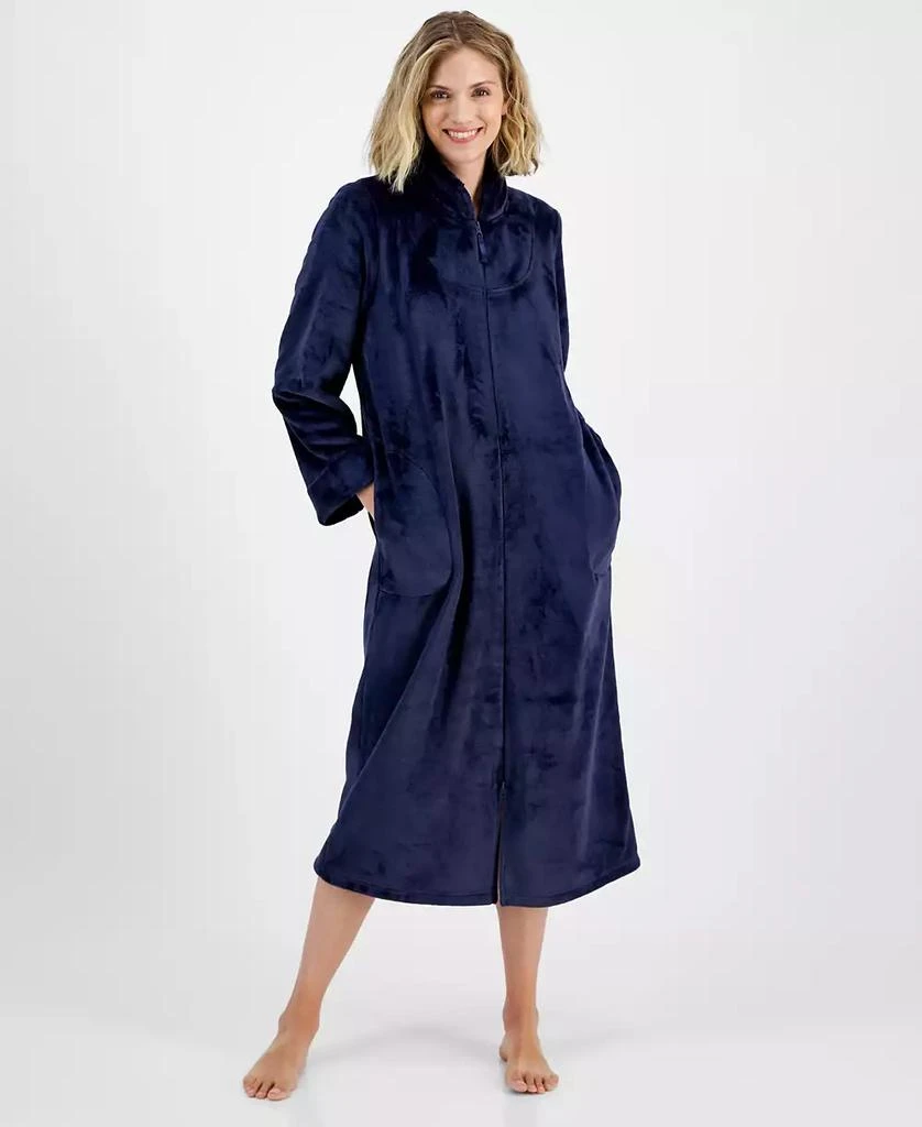 商品Charter Club|Women's Long Plush Zip-Front Robe, Created for Macy's,价格¥242,第1张图片