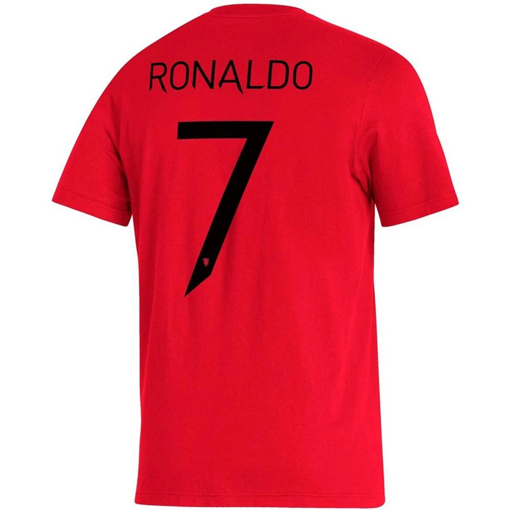 商品Adidas|Men's Cristiano Ronaldo Red Manchester United Name and Number Amplifier T-shirt,价格¥180,第3张图片详细描述