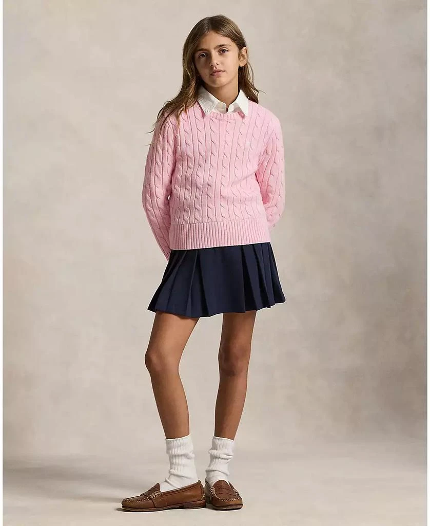Girls 2T-6x Long-Sleeve Cable-Knit Cotton Sweater 商品