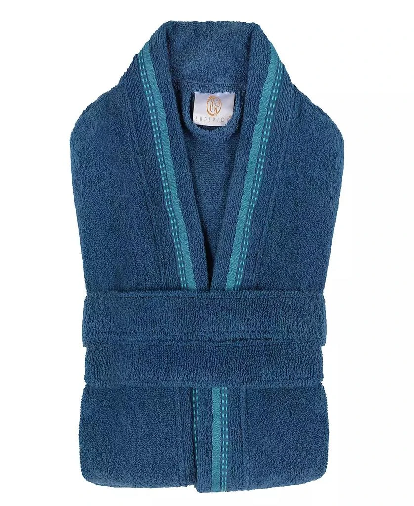 商品Superior|Unisex Tinsel Lounge Cotton Terry Bathrobe with Embroidery,价格¥524,第1张图片