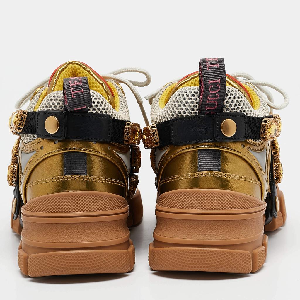 最終値下げGUCCI フラッシュ ゴールドサイズ36½ GUCCI フラッシュ ゴールドサイズ36½— 新品未使用