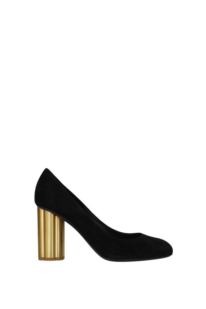 商品Salvatore Ferragamo|Pumps lucca Suede Black,价格¥1664,第1张图片