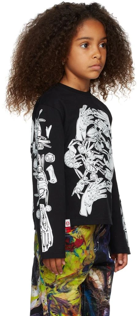 商品Charles Jeffrey Loverboy|SSENSE Exclusive Kids Black Graphic Long Sleeve T-Shirt,价格¥566,第2张图片详细描述