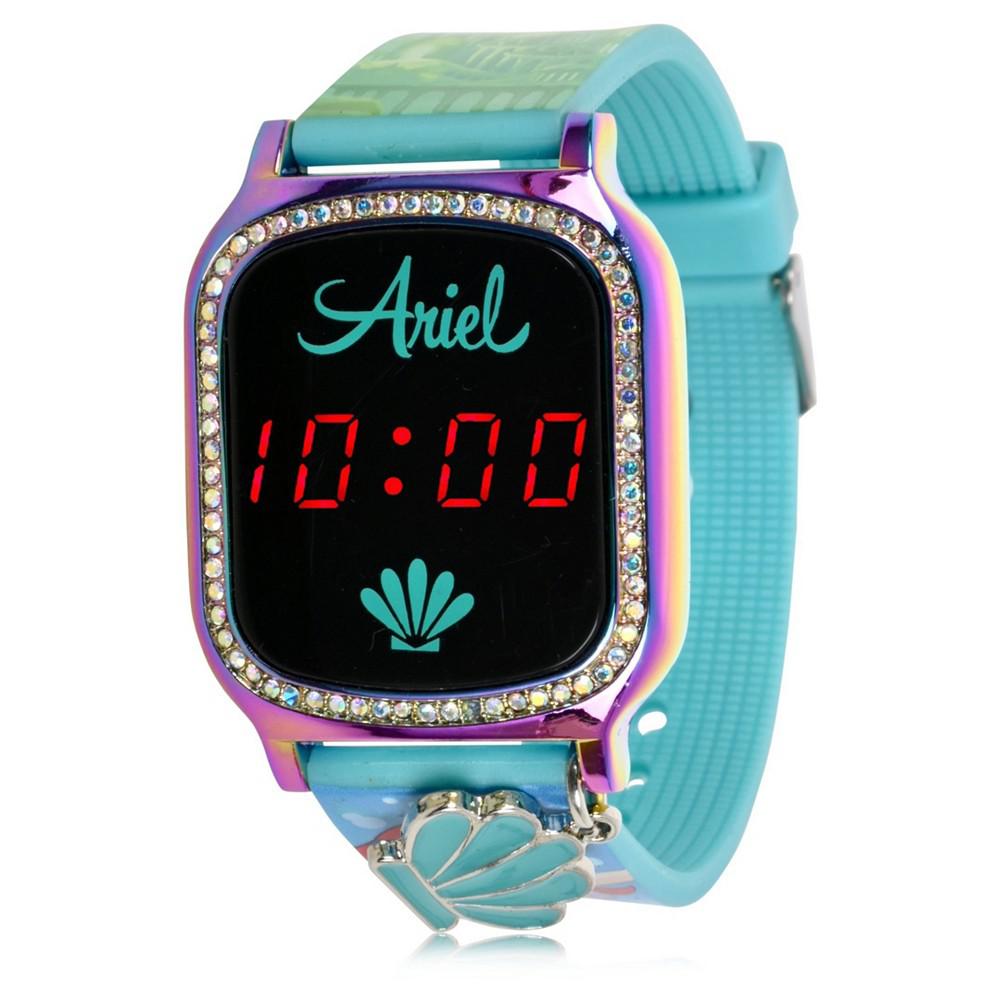 Disney Princess Kid's Touch Screen Aqua Silicone Strap LED Watch, with Hanging Charm 36mm x 33 mm商品第1张图片规格展示