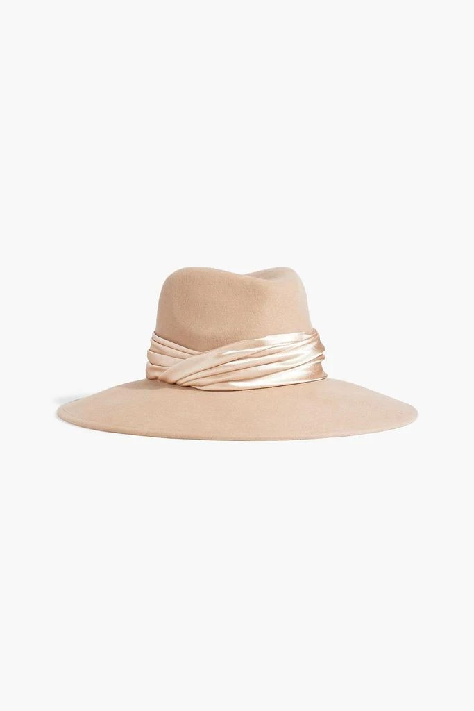 商品Eugenia Kim|Emmanuelle satin-trimmed wool-felt fedora,价格¥983,第1张图片