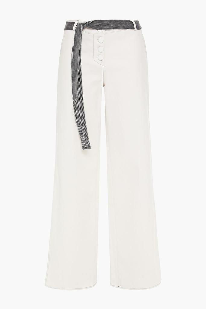 商品ba&sh|Dustin belted stretch-cotton twill wide-leg pants,价格¥373,第1张图片
