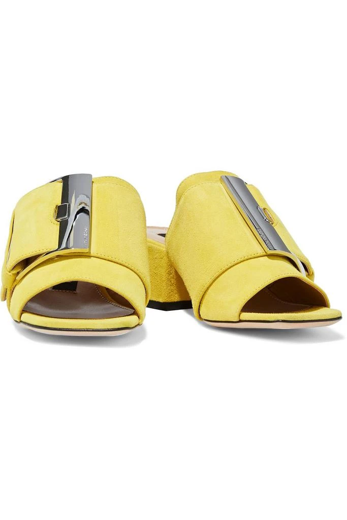 商品Sergio Rossi|Buckled suede mules,价格¥1340,第2张图片详细描述