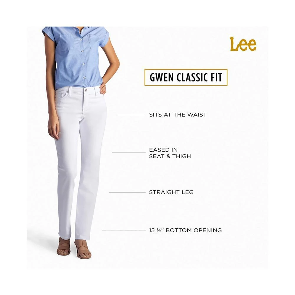 商品Lee Platinum|Petite Gwen Straight-Leg Jeans, A Macy's Exclusive,价格¥299,第5张图片详细描述