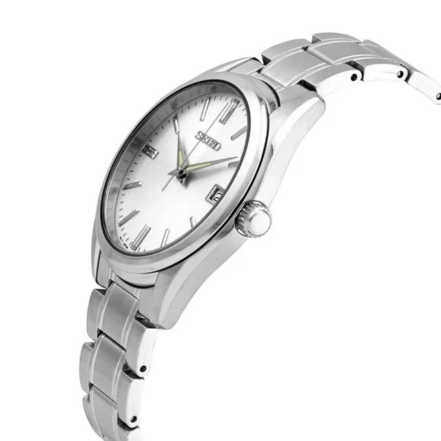商品Seiko|Seiko Essentials Quartz Silver Dial Men's Watch SUR307,价格¥1078,第2张图片详细描述