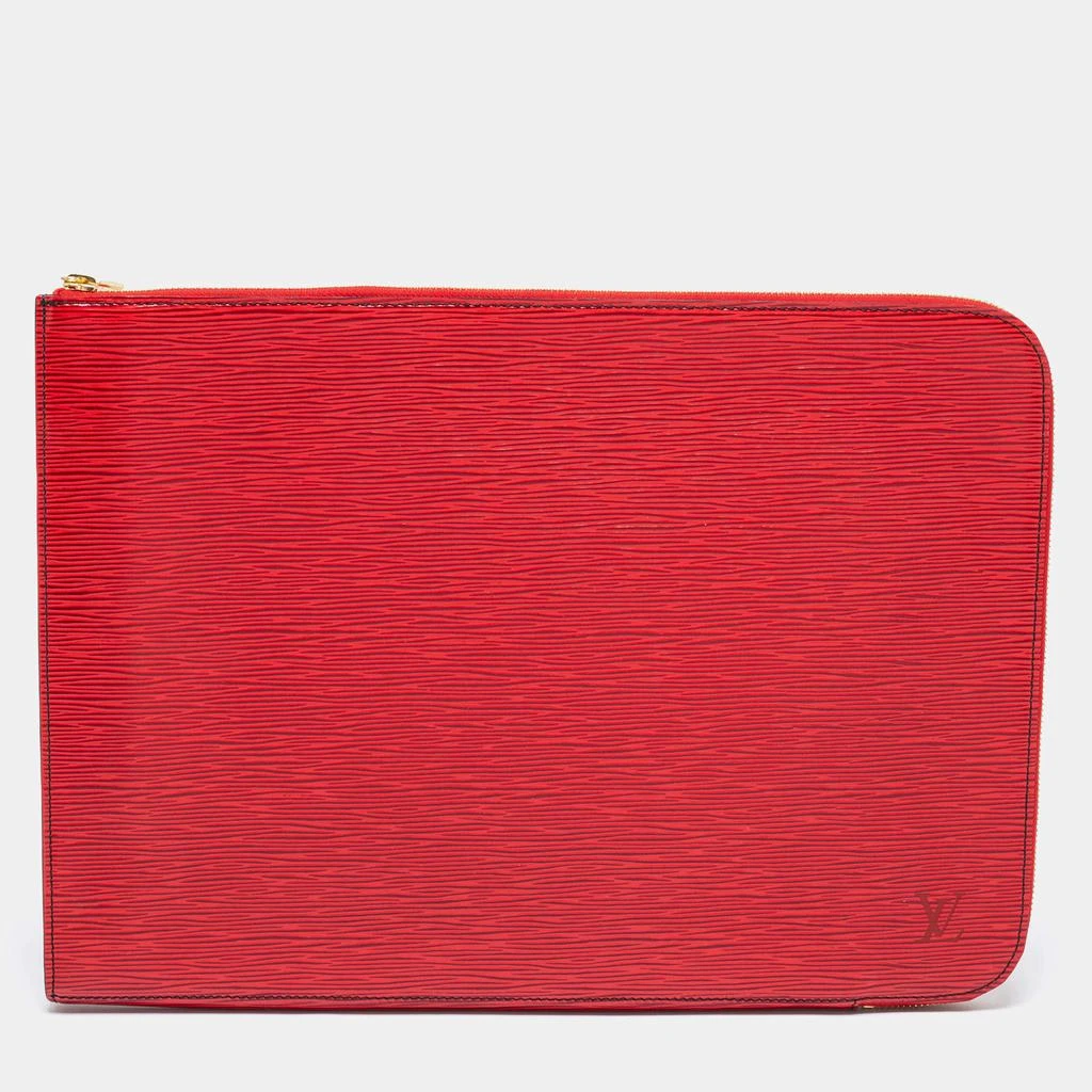 商品[二手商品] Louis Vuitton|Louis Vuitton Red Epi Leather Poche Documents Portfolio Case,价格¥3518,第1张图片