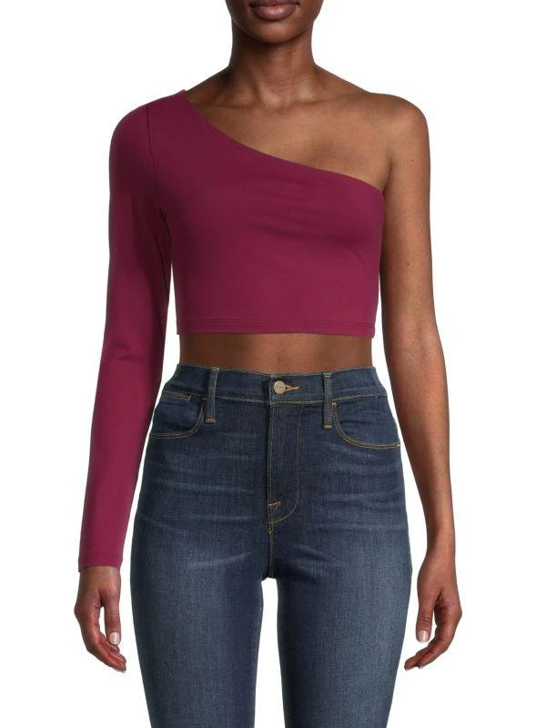 商品Susana Monaco|One-Shoulder Crop Top,价格¥119,第1张图片