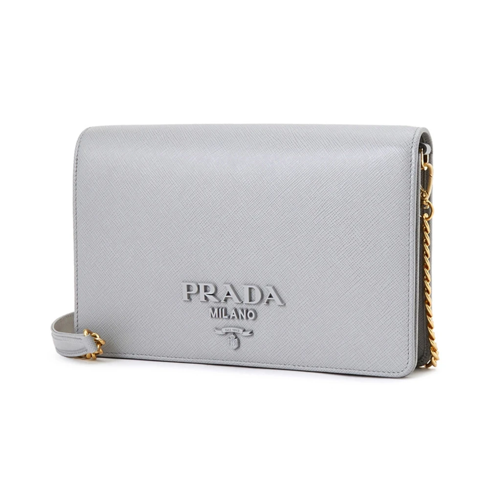 PRADA  灰色牛皮女士单肩包  1BP018-NZV-F0ZZX-COO 商品