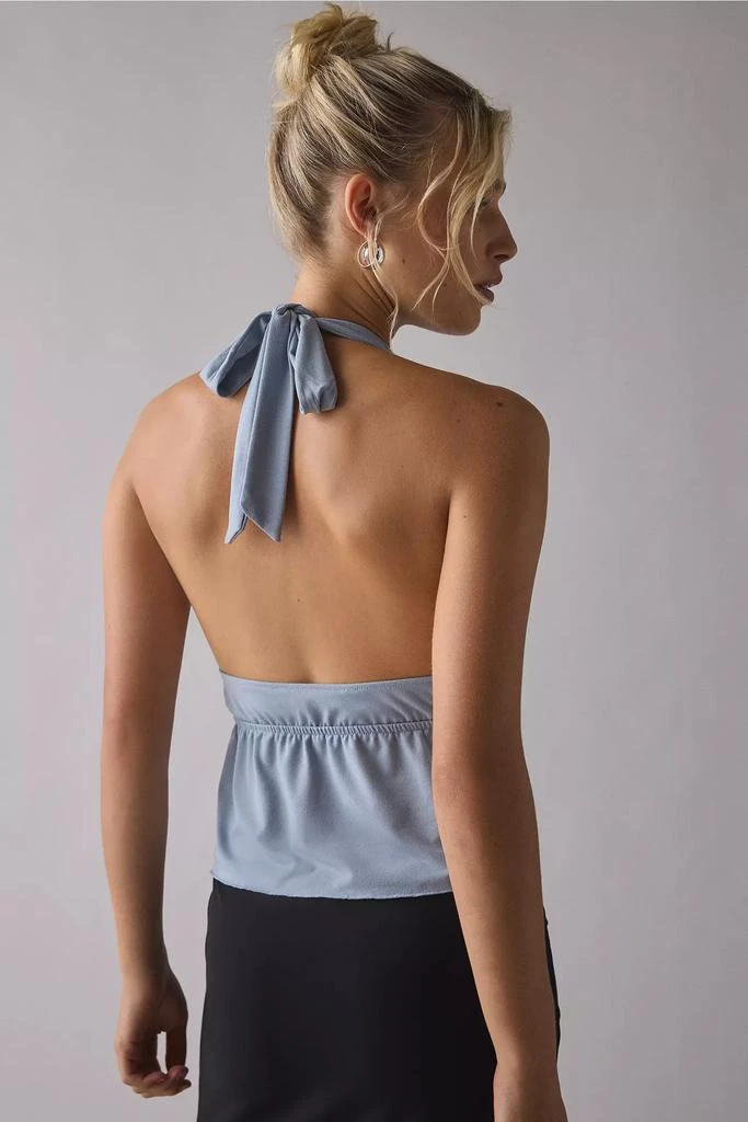 商品Urban Outfitters|UO Ivy Plunging Ruched Jersey Knit Halter Top,价格¥288,第4张图片详细描述