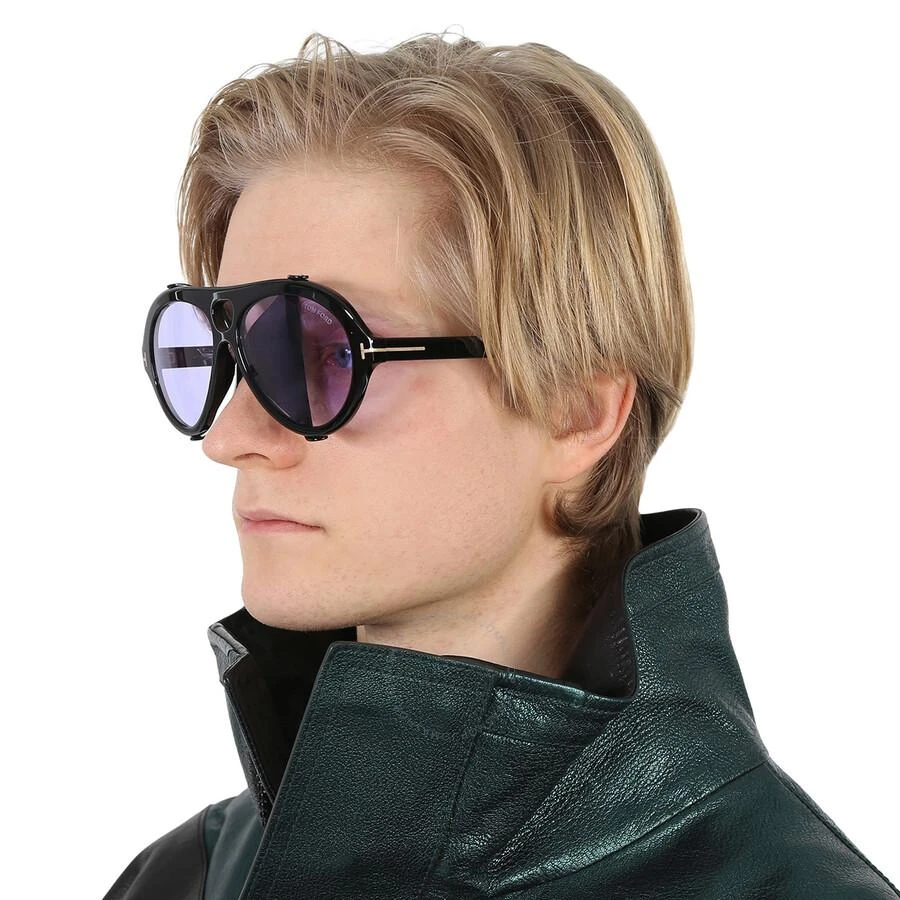 商品Tom Ford|Neughman Violet Pilot Unisex Sunglasses FT0882 01Y 60,价格¥1786,第2张图片详细描述