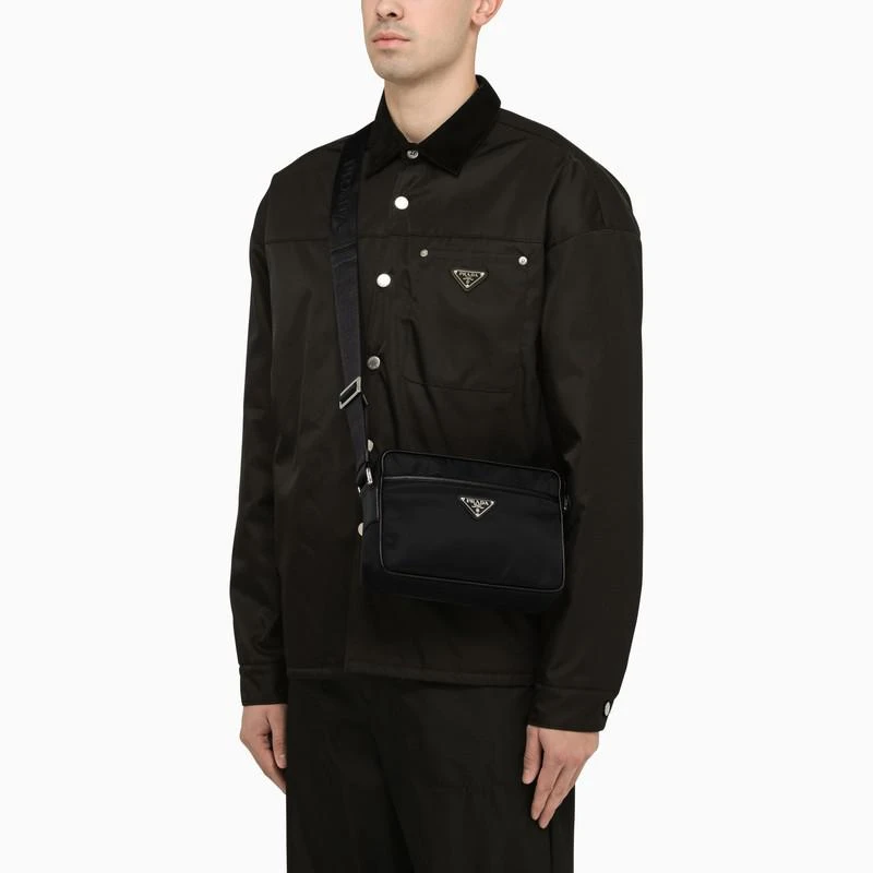 商品Prada|Black Re-Nylon shoulder bag,价格¥10471,第2张图片详细描述