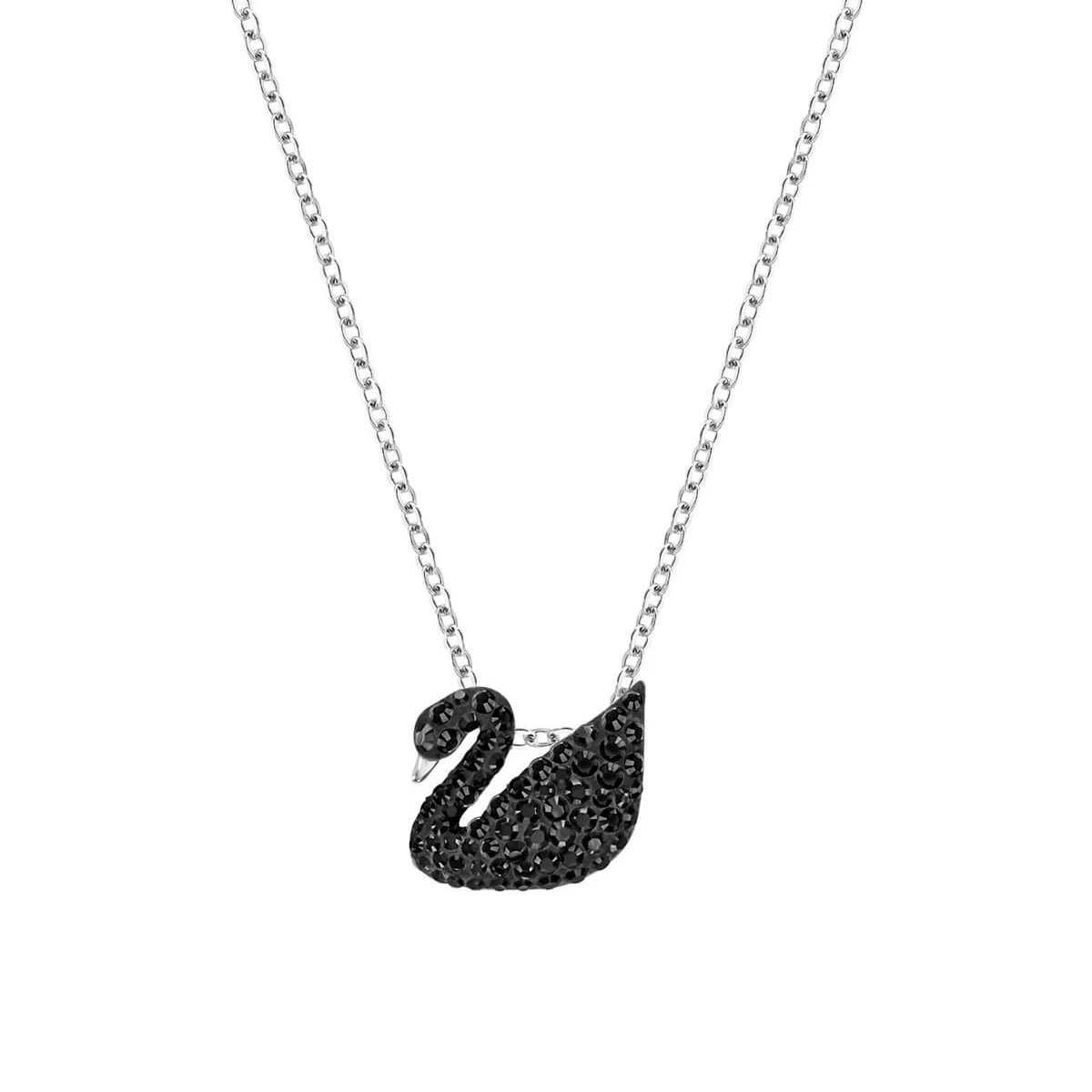 商品Swarovski|SWAROVSKI 施华洛世奇 ICONIC SWAN 小号黑天鹅项链 5347330,价格¥495,第1张图片