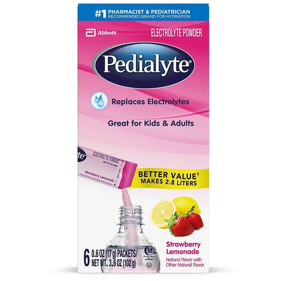 商品Pedialyte|雅培电解质补液盐 草莓柠檬味,价格¥82,第1张图片
