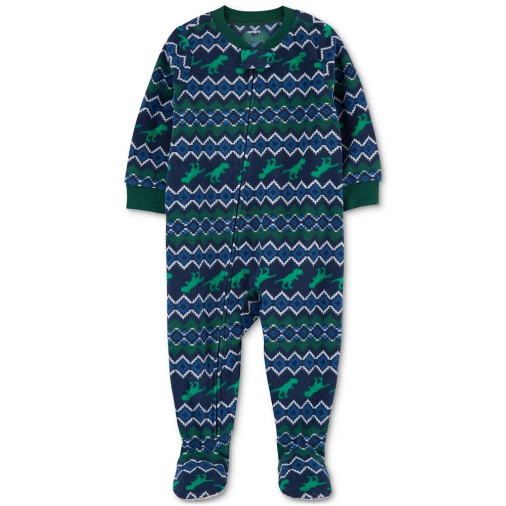 商品Carter's|Toddler Boys 1-Piece Dinosaur Fleece Footed Pajama,价格¥161,第1张图片