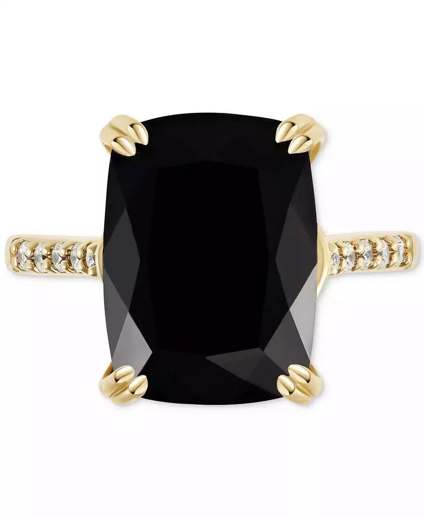 商品Macy's|Onyx (7-1/2 ct. t.w.) and Cubic Zirconia Statement Ring in 14k Gold-Plated Sterling Silver,价格¥601,第3张图片详细描述