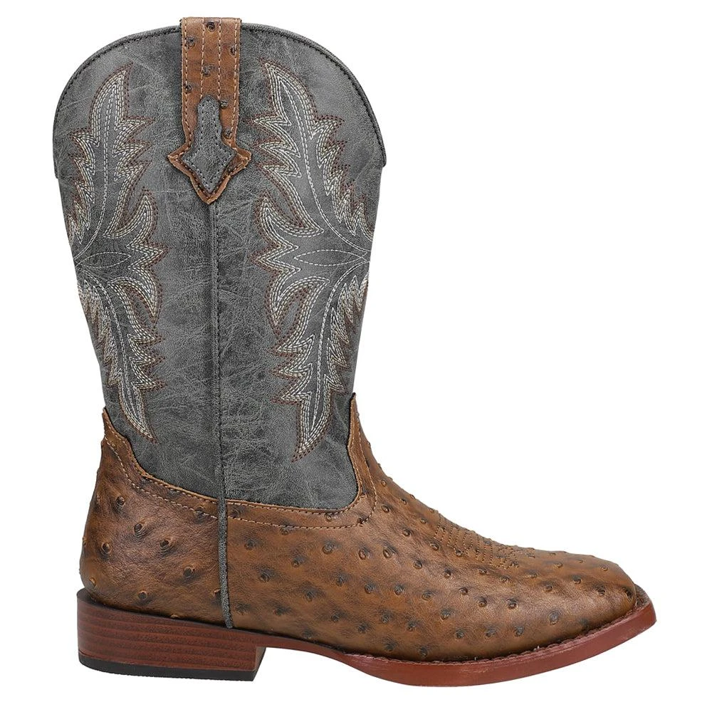 商品Roper|Henry Tooled-Inlay Squared Toe Cowboy Boots (Big Kid),价格¥378,第1张图片