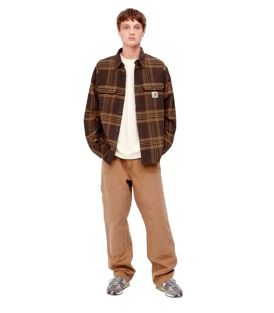 商品Carhartt|Carhartt Wip L/s Wallace Brown Overshirt,价格¥1263,第2张图片详细描述