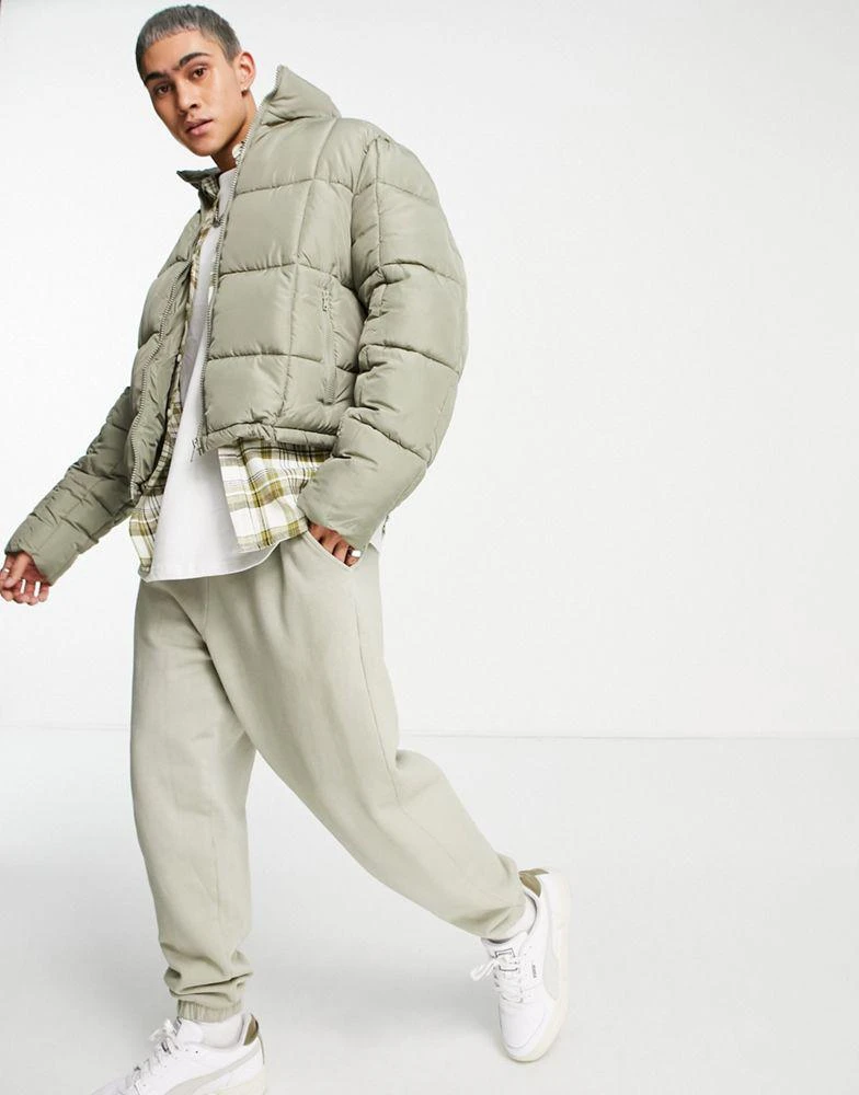 商品ASOS|ASOS DESIGN puffer jacket in sage green,价格¥307,第2张图片详细描述