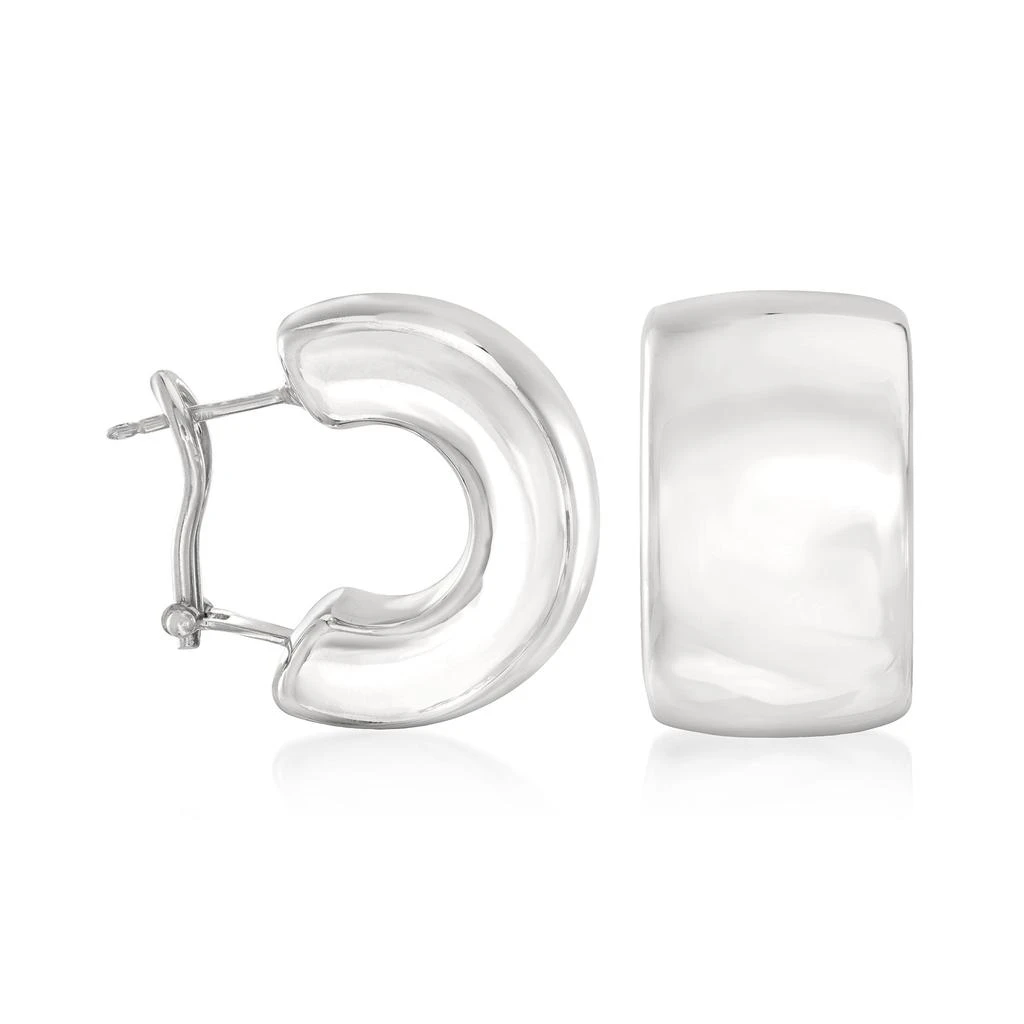 商品Ross-Simons|Italian Sterling Silver Wide C-Hoop Earrings,价格¥1117,第1张图片