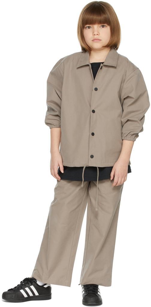 商品Essentials|Kids Taupe Coaches Jacket,价格¥622,第1张图片