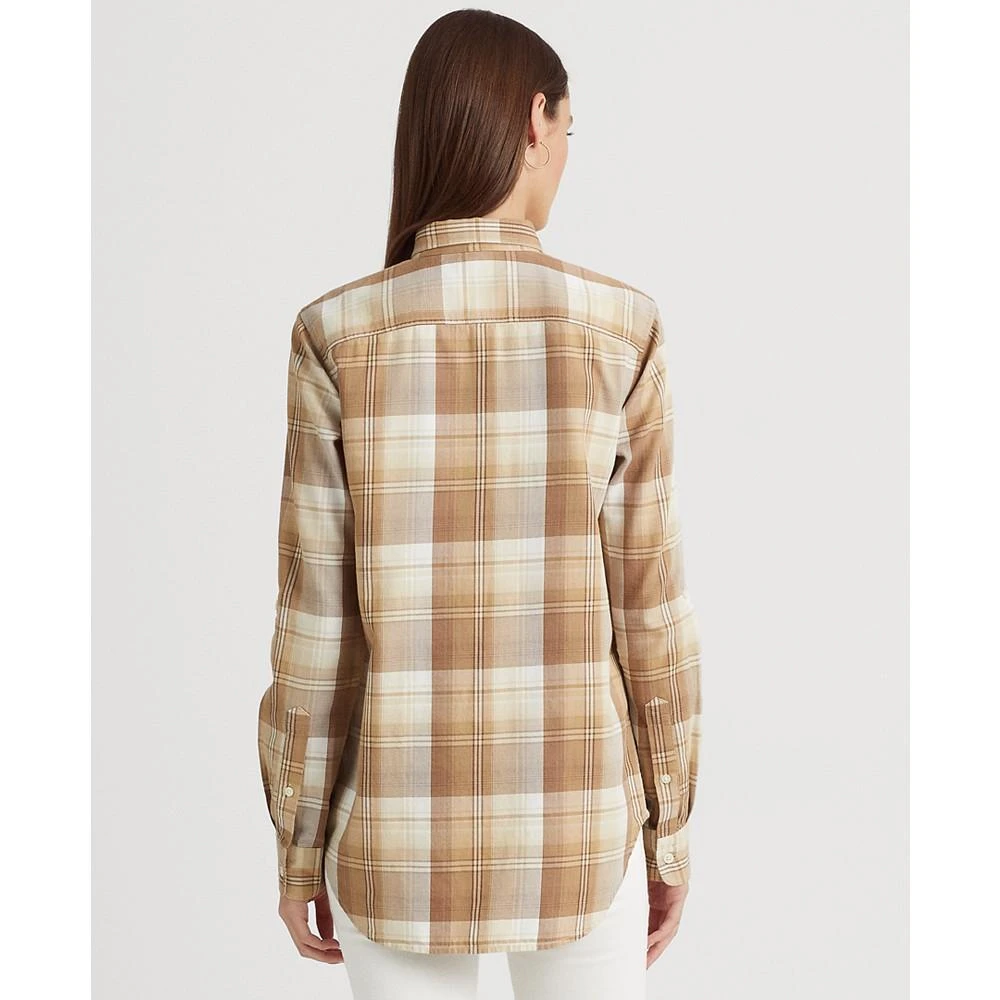 商品Ralph Lauren|Women's Plaid Embroidered Twill Shirt,价格¥741,第2张图片详细描述