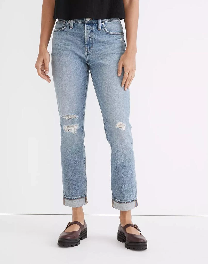 商品Madewell|The Petite High-Rise Slim Boyjean in Birchwood Wash,价格¥796,第4张图片详细描述