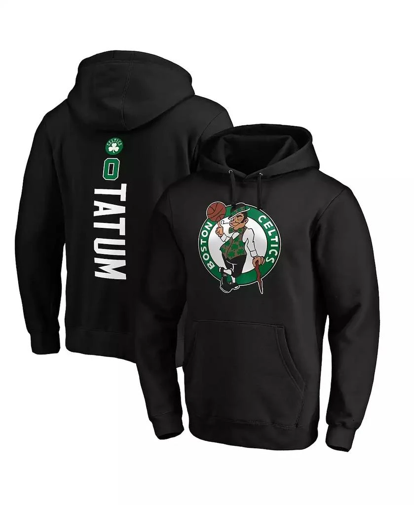 商品Fanatics|Men's Jayson Tatum Black Boston Celtics Playmaker Name and Number Pullover Hoodie,价格¥559,第2张图片详细描述
