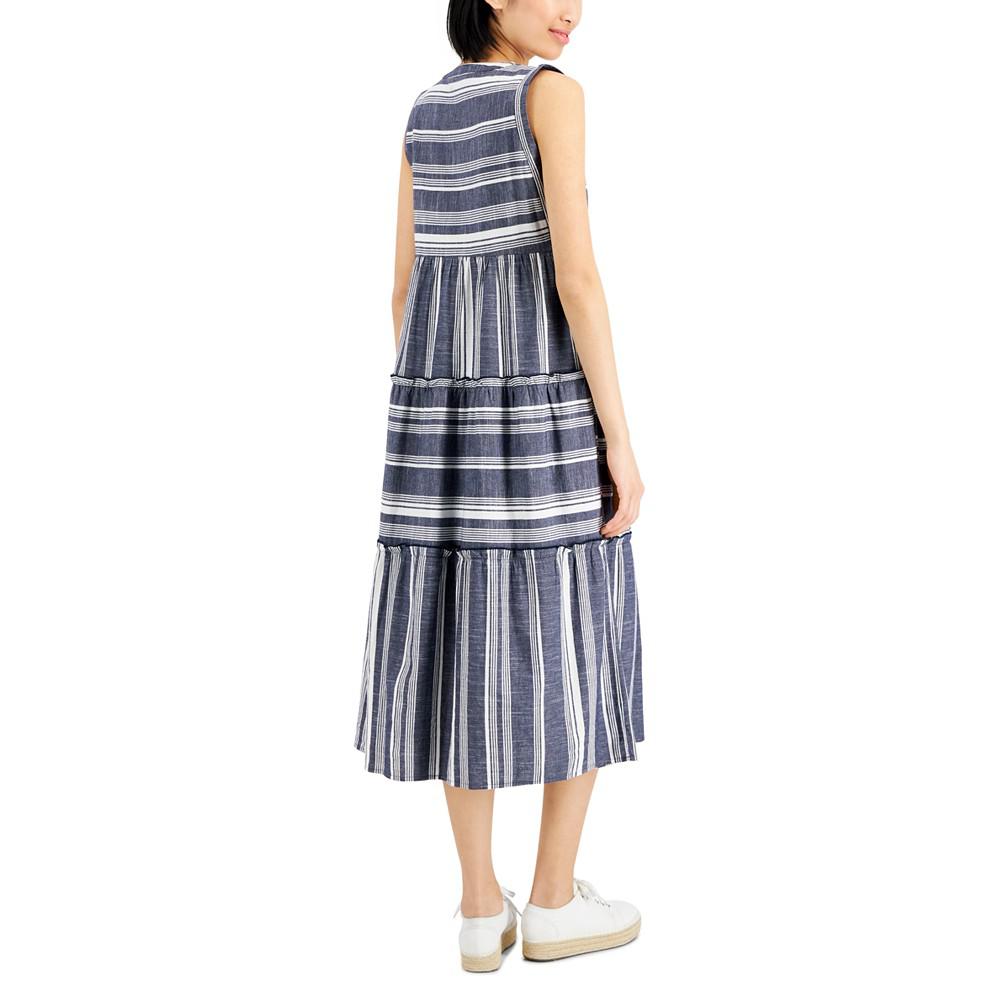 Women's Cotton Sleeveless Midi Dress, Created for Macy's商品第2张图片规格展示