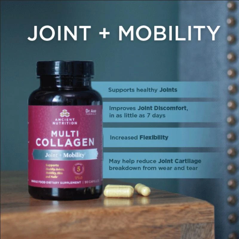 商品Ancient Nutrition|Multi Collagen Capsules - Joint + Mobility, 90 Count - TBN 15.00% Off Auto renew,价格¥771,第5张图片详细描述