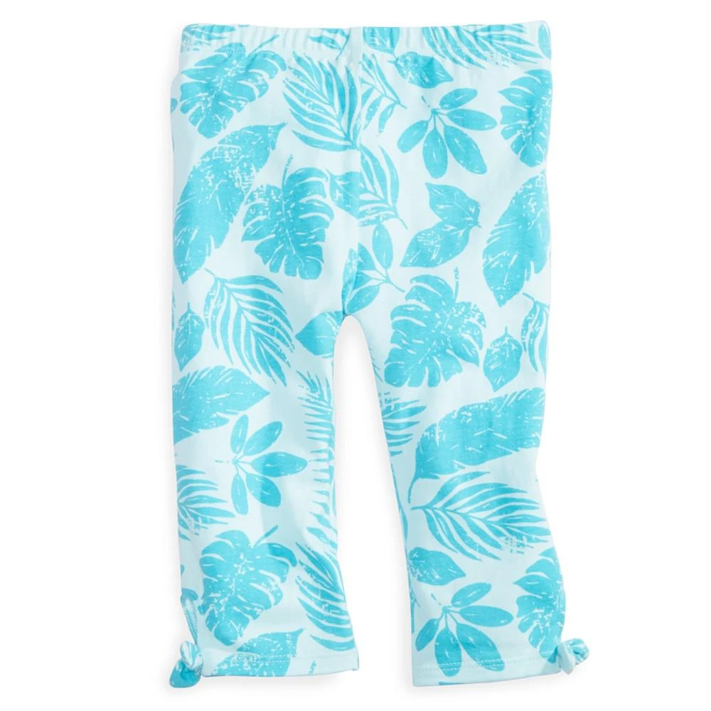 商品First Impressions|Baby Girls Palm-Print Capri Leggings, Created for Macy's,价格¥37,第1张图片