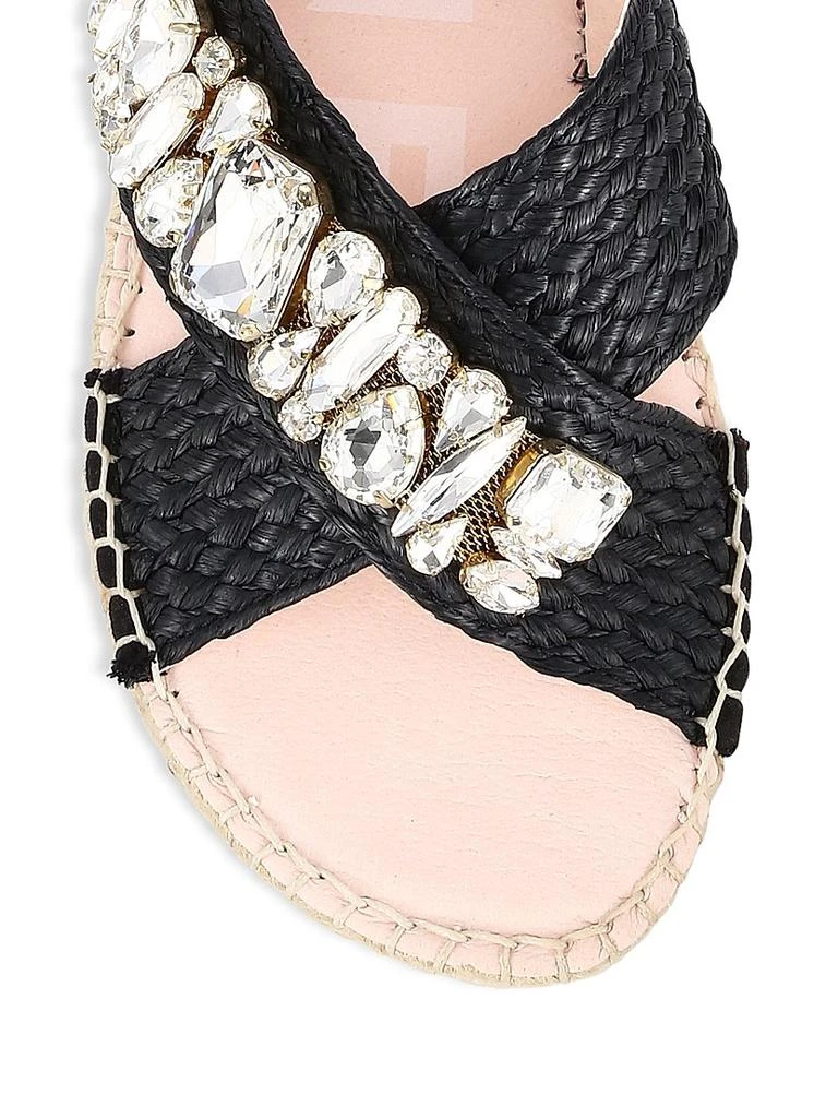 商品MANEBÍ|Crystal Raffia Espadrille Sandals,价格¥449,第4张图片详细描述