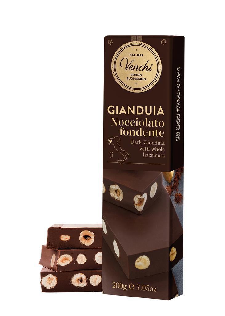商品Venchi|Dark Chocolate Gianduja with Hazelnuts Soft Bar 200g,价格¥123,第1张图片