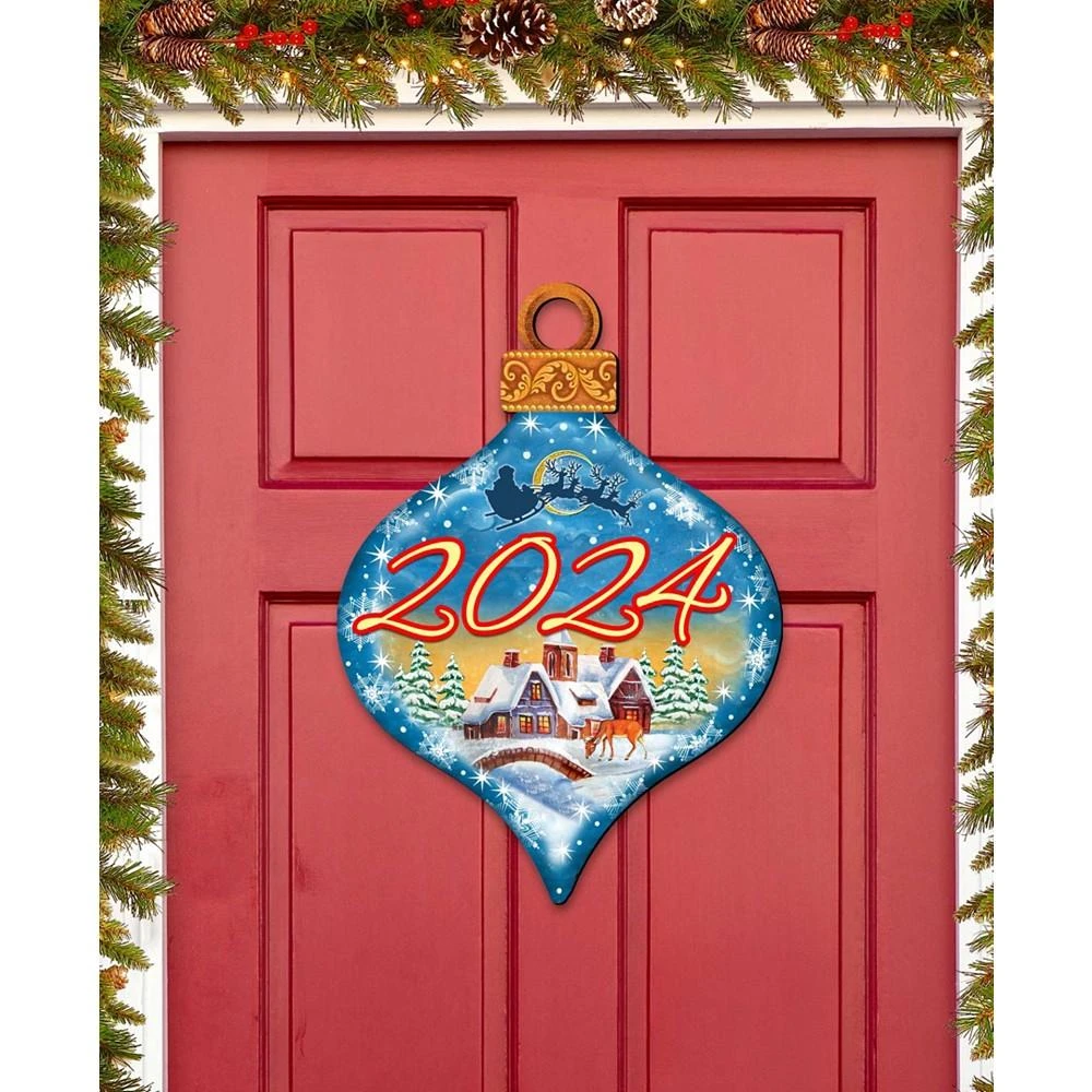商品Designocracy|2024 Dated Christmas Village Door Decor Wooden Wall Decor G. DeBrekht,价格¥1099,第2张图片详细描述