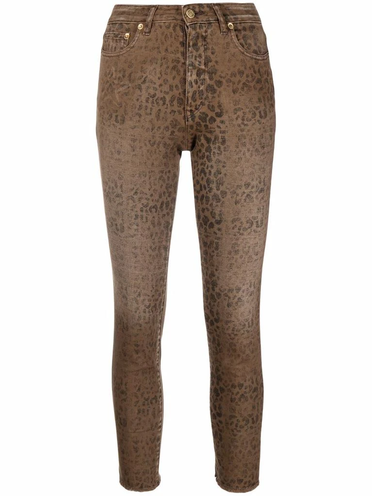 商品Golden Goose|GOLDEN GOOSE - Leopard Printed Denim Jeans,价格¥2334,第1张图片