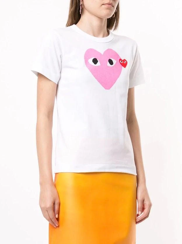 商品Comme des Garcons|COMME DES GARCONS PLAY WOMEN PINK HEART T-SHIRT,价格¥1185,第1张图片