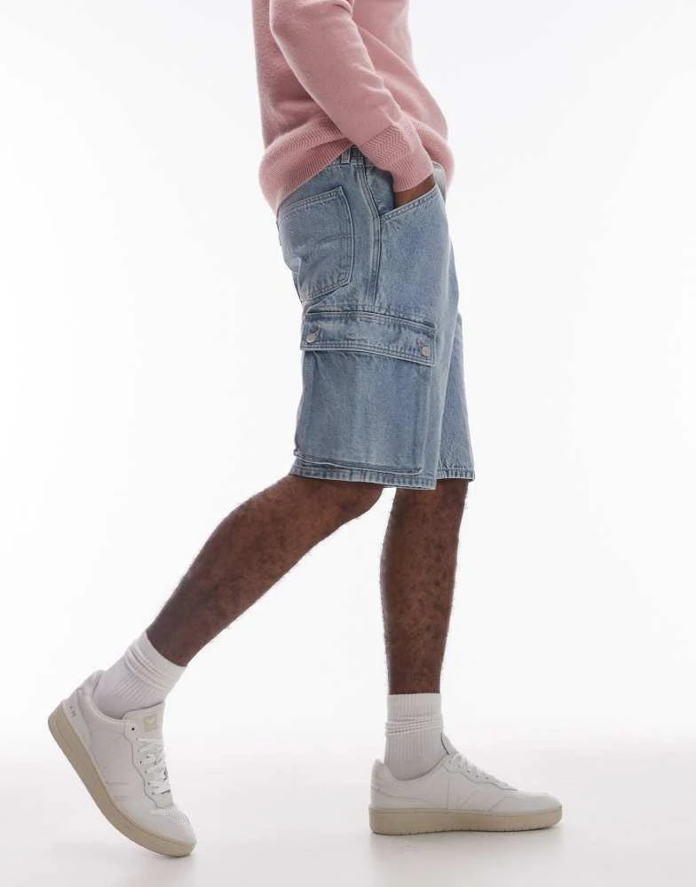 商品Levi's|Levi's 478 Baggy cargo denim shorts in bleach wash,价格¥628,第2张图片详细描述