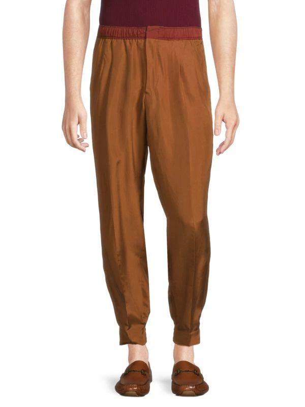 商品Zegna|Pleated Silk Joggers,价格¥1637,第1张图片